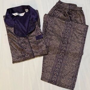 Victoria's Secret Vintage Royal Purple with Gold paisley accents. Luxury NWOT